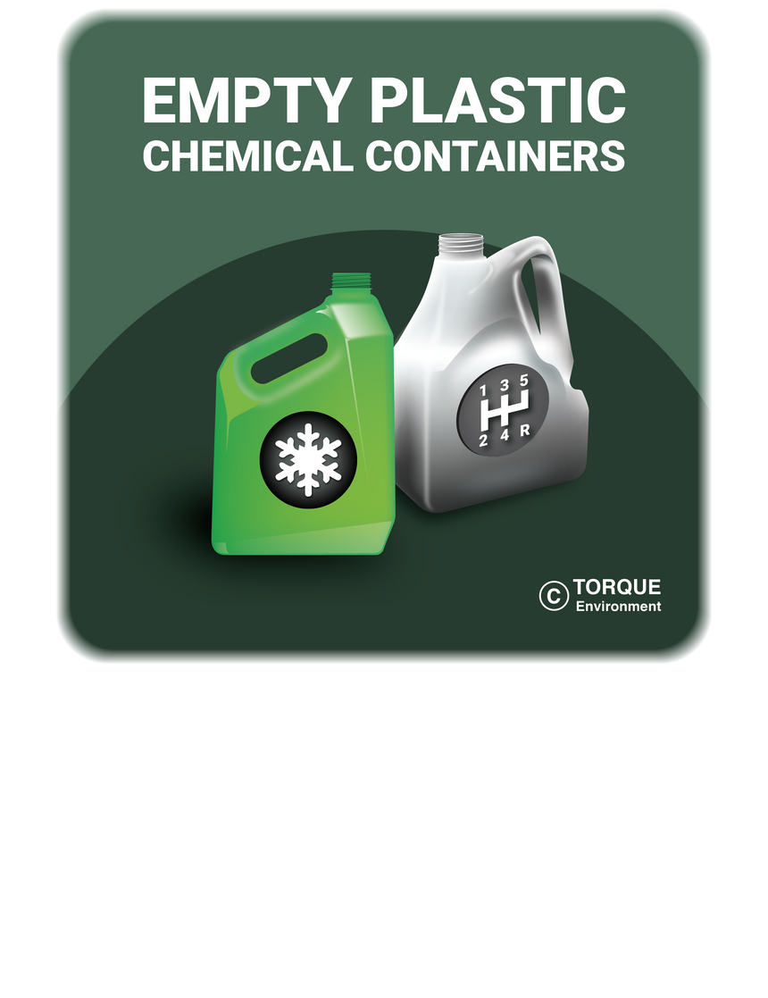 Empty chemical containers Sign