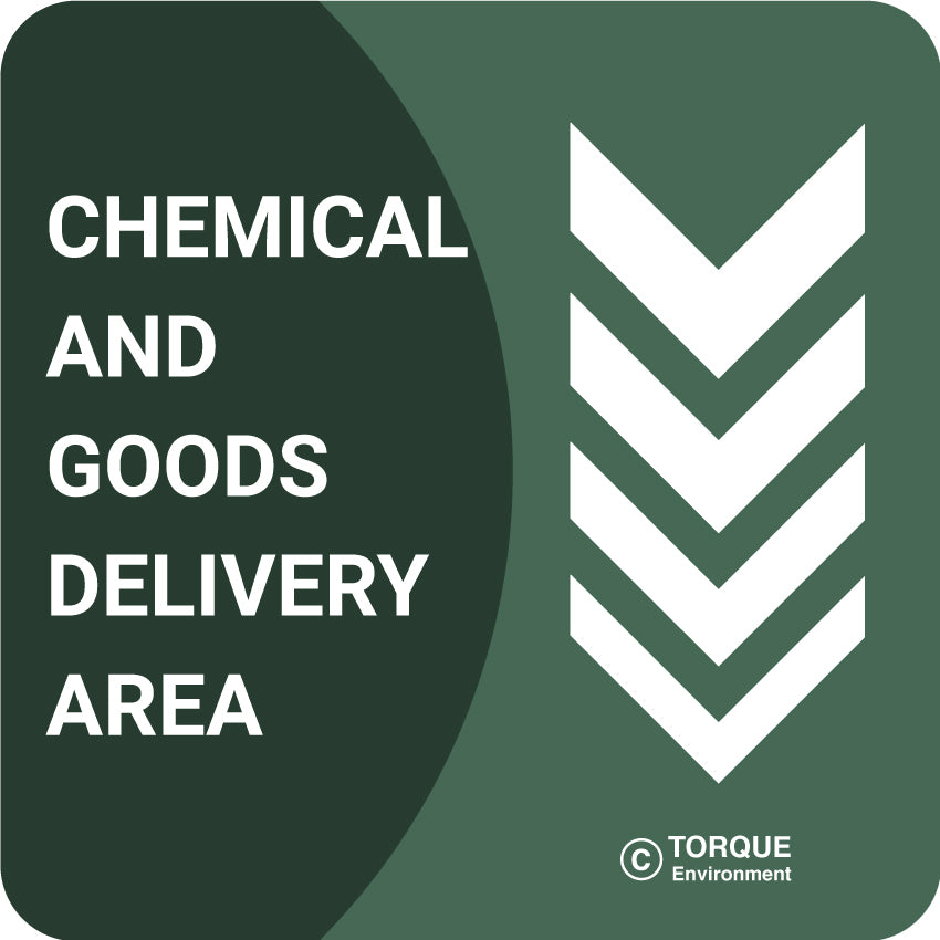 Chemical and Goods Delivery Area Sign