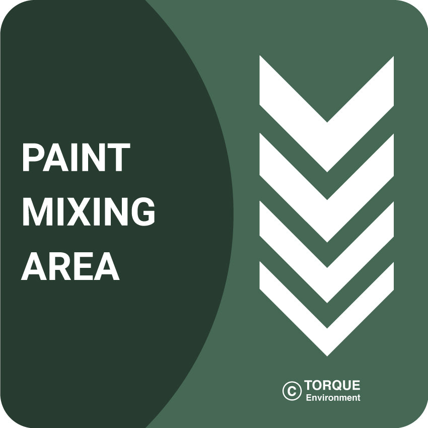 Paint Mixing Area Sign